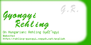 gyongyi rehling business card